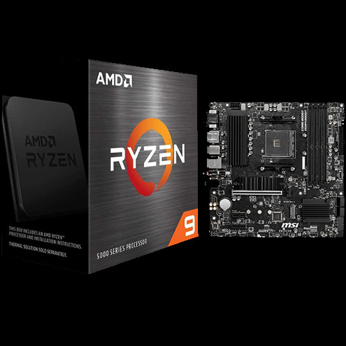 AMD Ryzen 9 5950X 16-core 32-thread Desktop Processor + MSI B550M-VC WIFI Gaming Desktop Motherboard